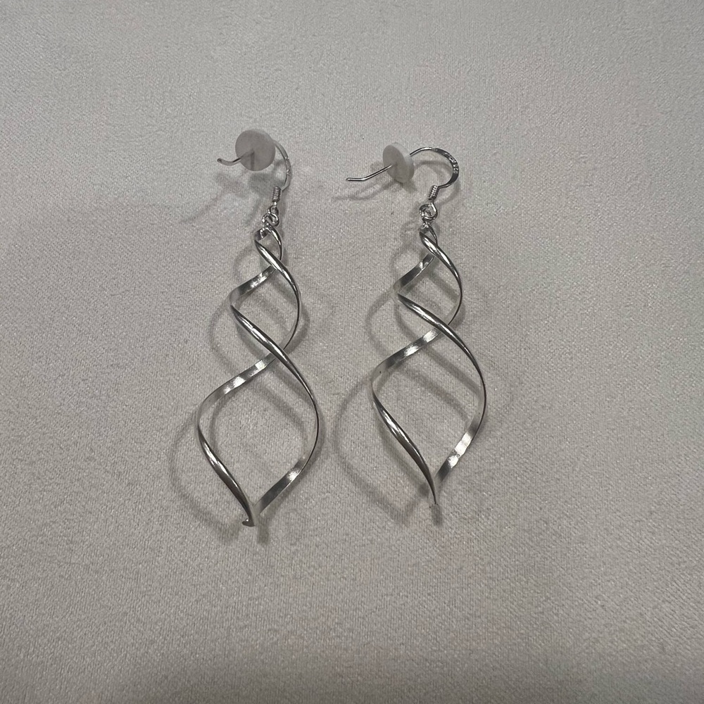 Elegant Sterling Silver Twisted Earrings